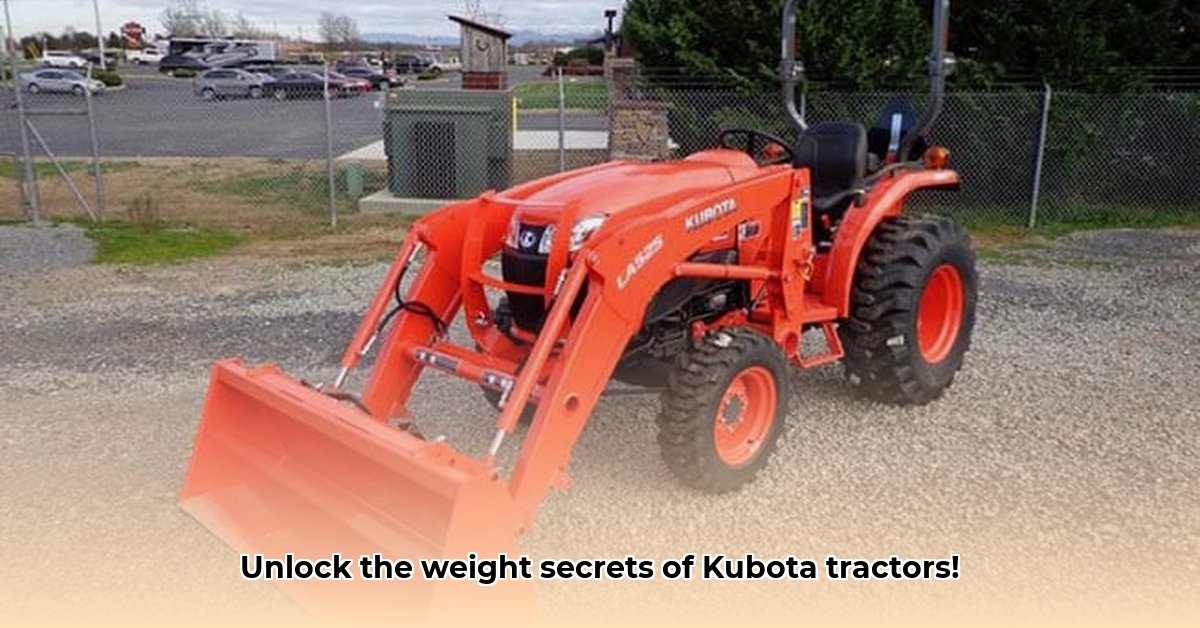 how-much-does-a-kubota-tractor-weight